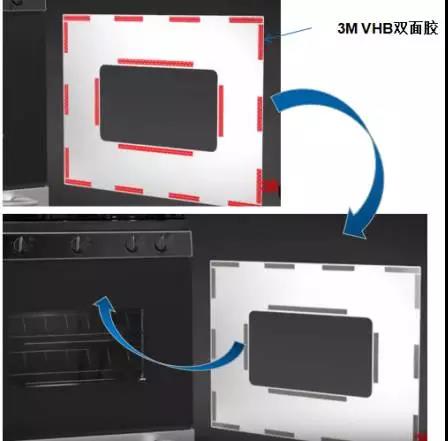 3M膠帶VHB系列雙面膠烤箱面板粘接